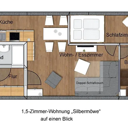 Διαμέρισμα Whg Silbermowe - Haus Nordlichter - A52639 *